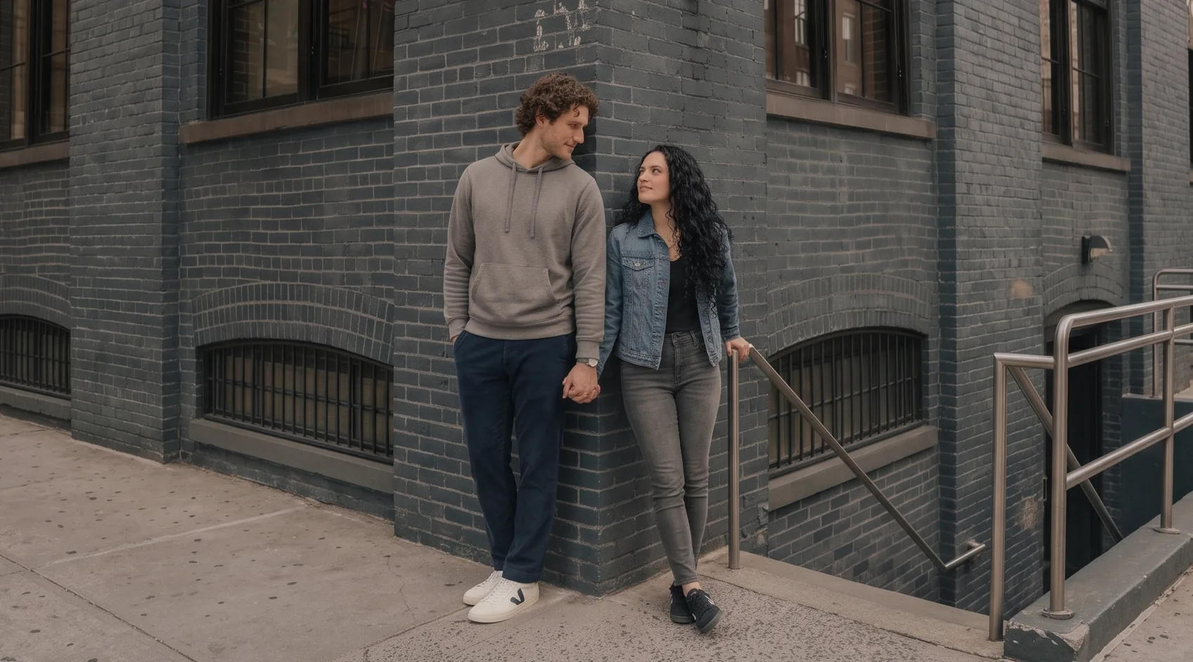 The same couple in their real clothes